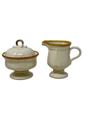 Mikasa Garden Club EC 400 Vintage Sugar Bowl with Lid & Creamer